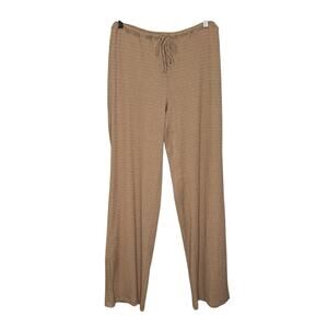 AMĒNAH Textured Straight Leg Drawstring Pants